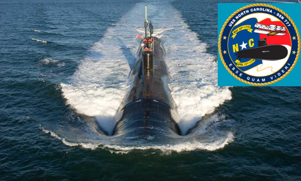 USS North Carolina (SSN-777), a Virginia-class attack submarine, is the fourth ship of the United States Navy named for the 12th U.S. state.
