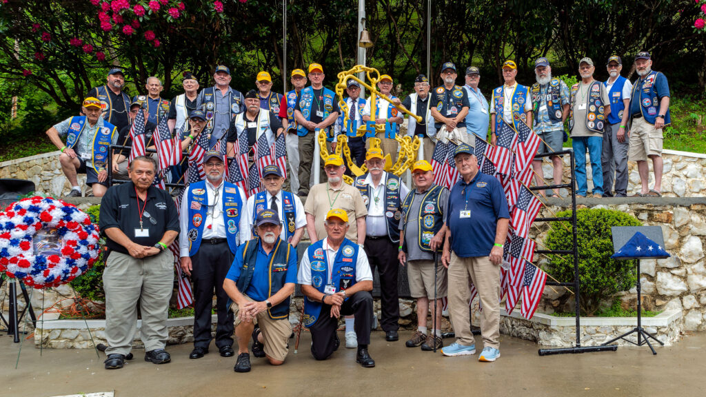 NC Sub Vets gather at the Moonshine Mountain Memorial to honor submarines lost during WWII